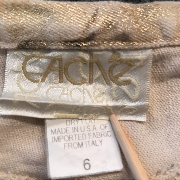 Vintage Cache Y2K Metalic Shimmery Iridescent Gold Womens Pants Size 6 - Picture 2 of 11